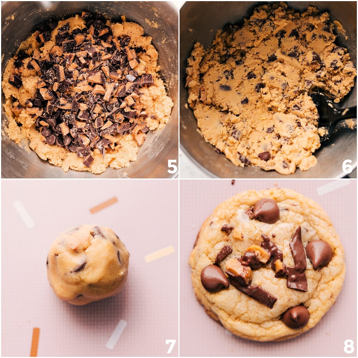 The dough rolled into bowls and baked together.