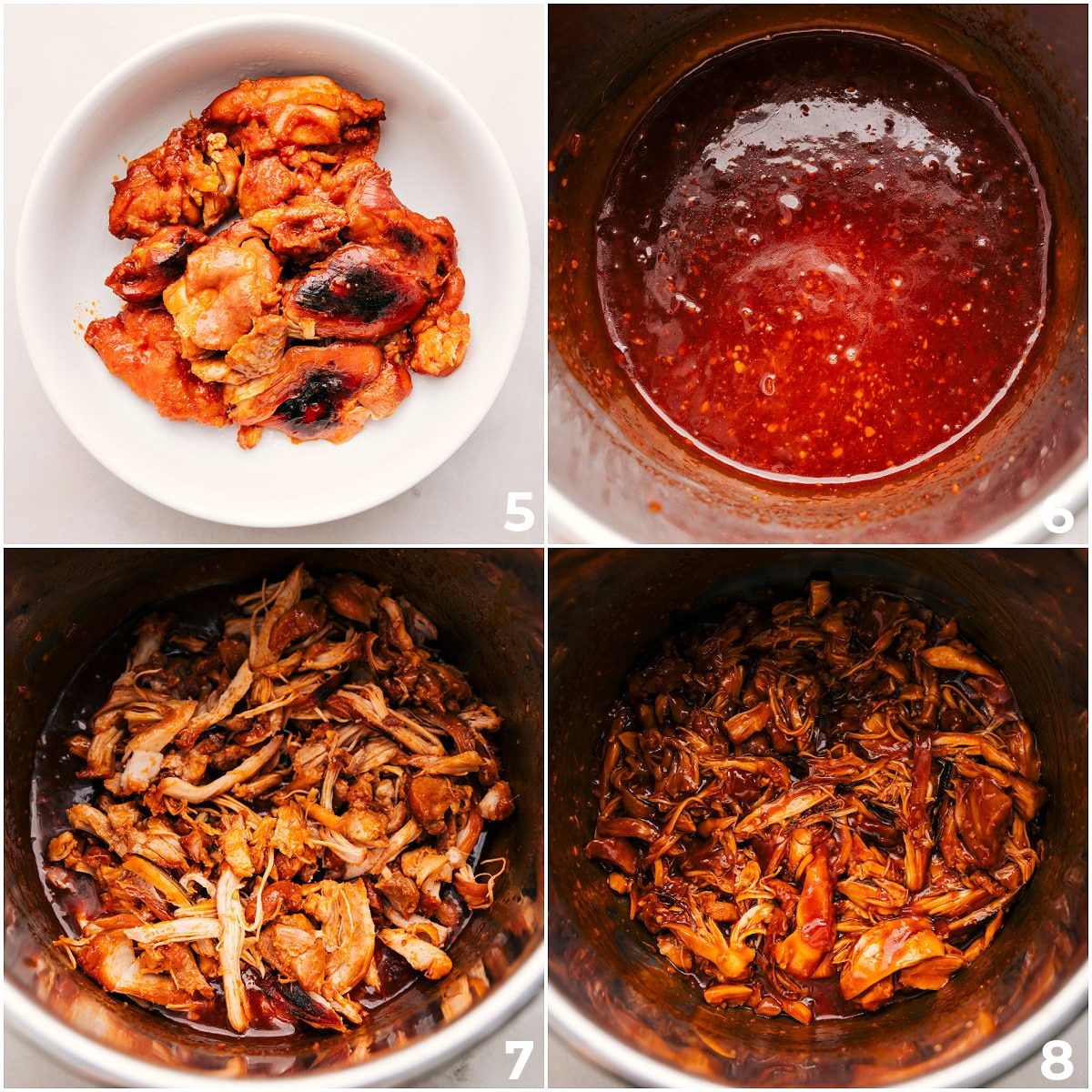 Remove the meat, shred it, and add it back into the sauce. Toss everything together for a satisfying dinner.