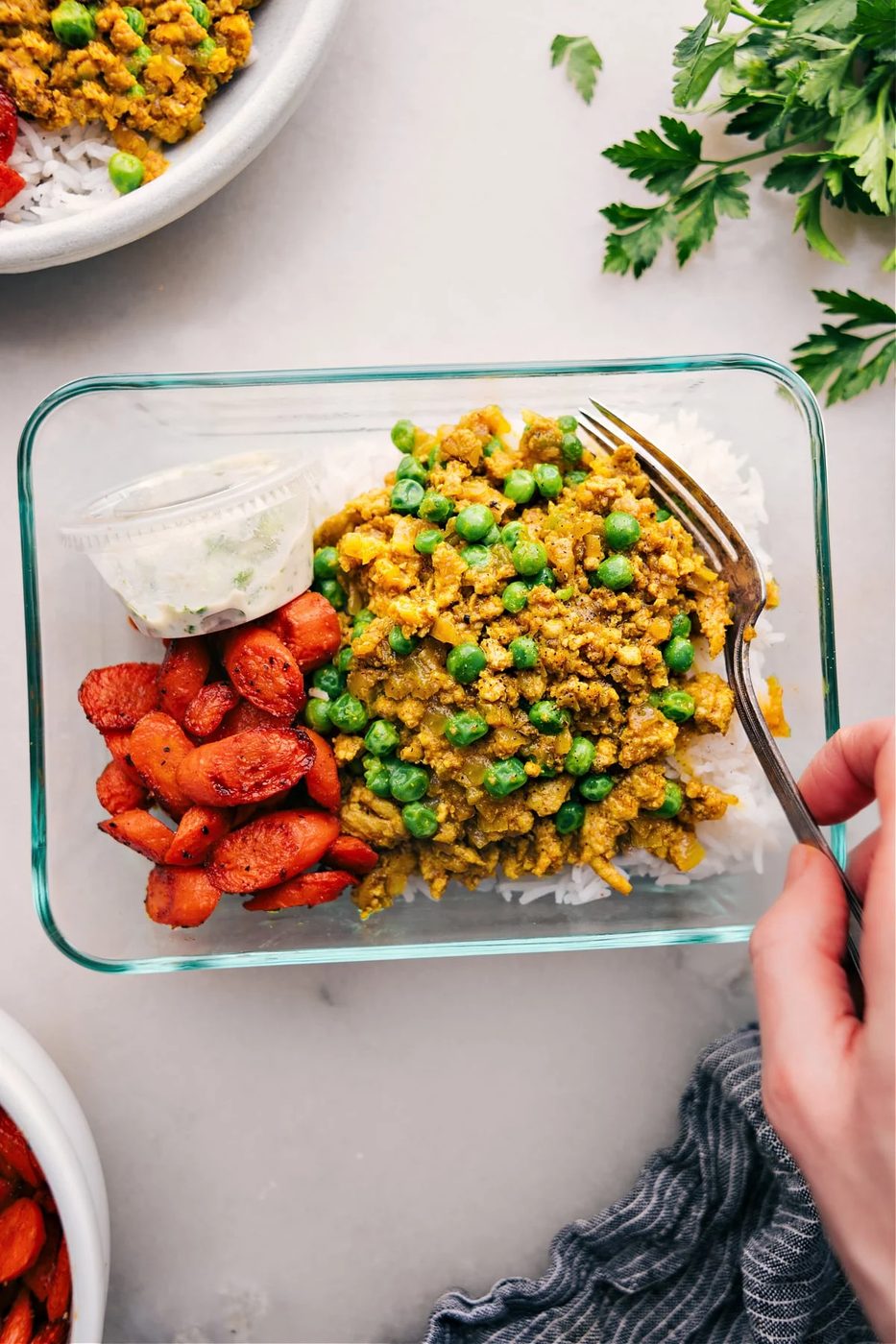 Indian Ground Turkey Bowls (Great Meal Prep!) for Supper