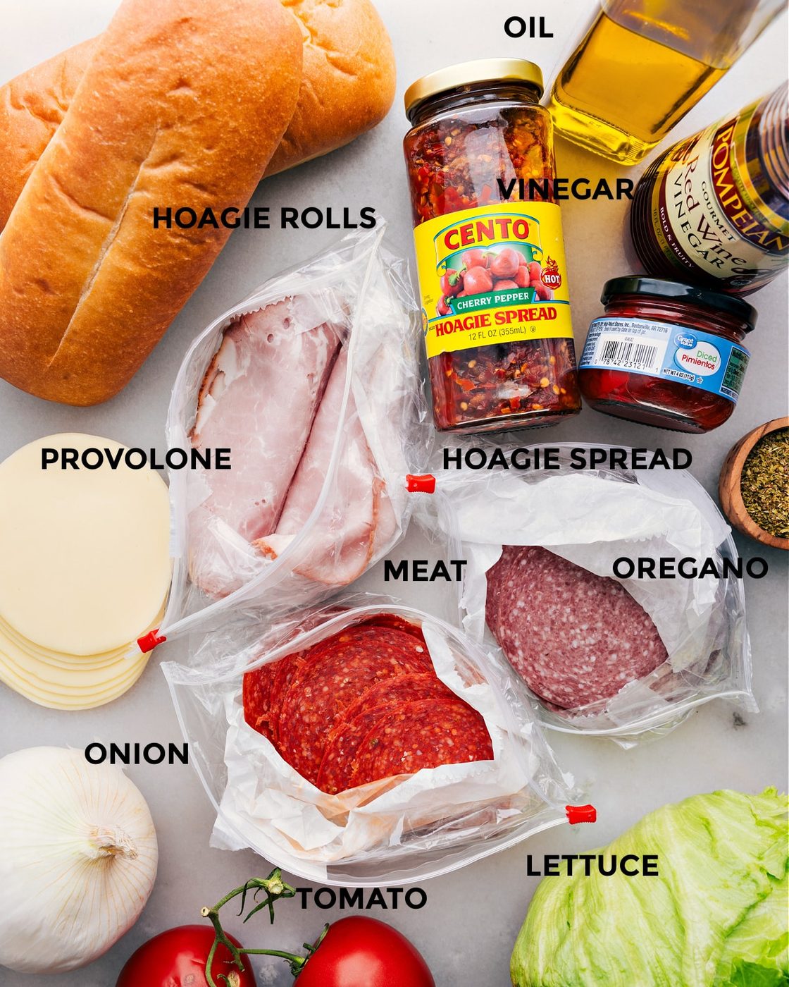 All the ingredients in this recipe prepped out for straightforward assembly.