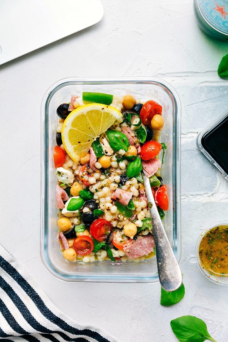 Italian Couscous Salad (Meal Prep Option) for Supper