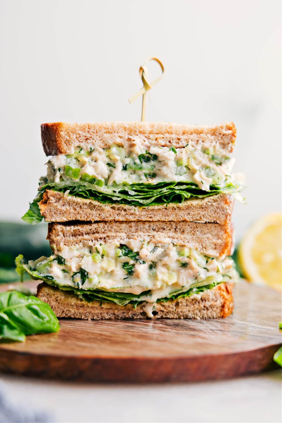 Lemon Basil Chicken Salad for Supper