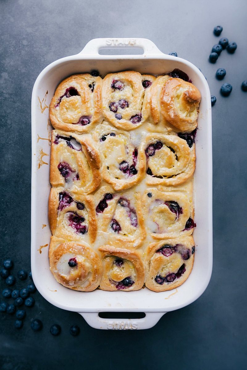 Lemon Blueberry Sweet Rolls at Home