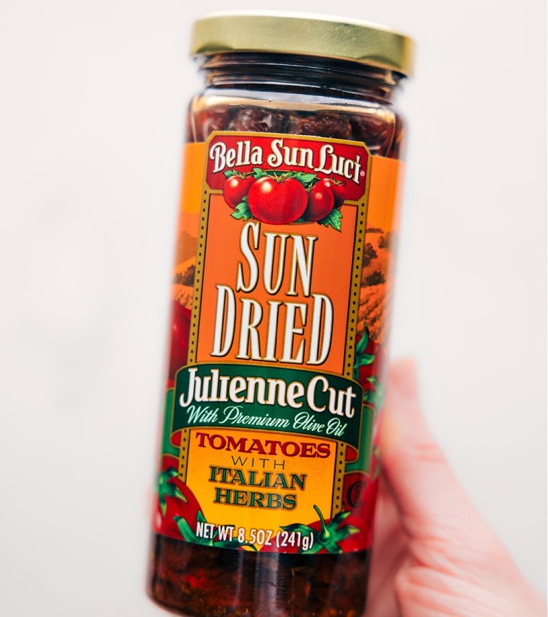 The sun-dried tomatoes used in this recipe.