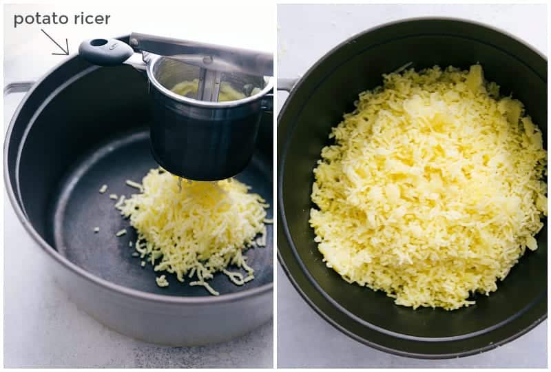 Using a ricer to get the consistency smooth.