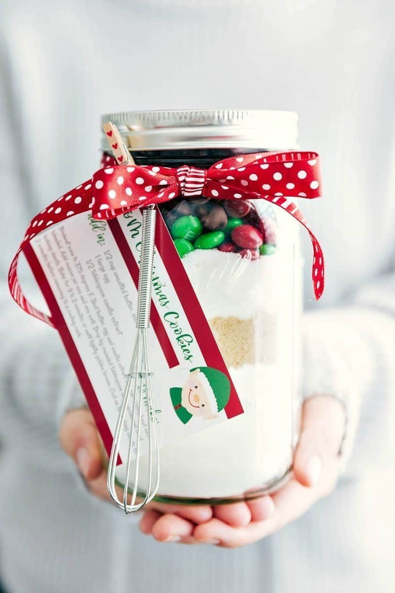 M&M Mason Jar Cookies at Home