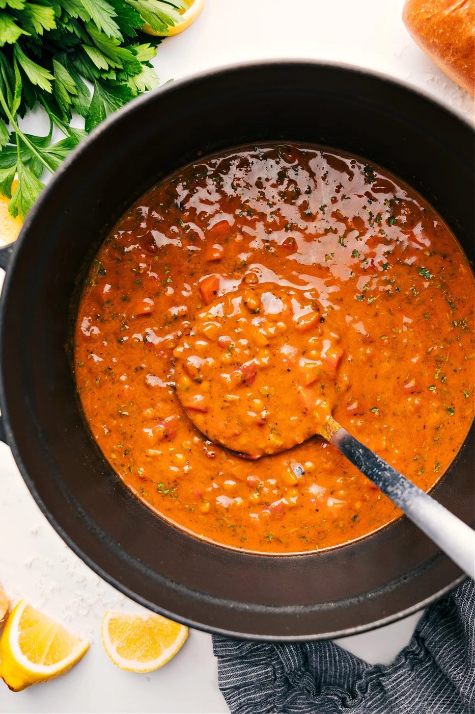 Mediterranean Lentil Soup for the Table