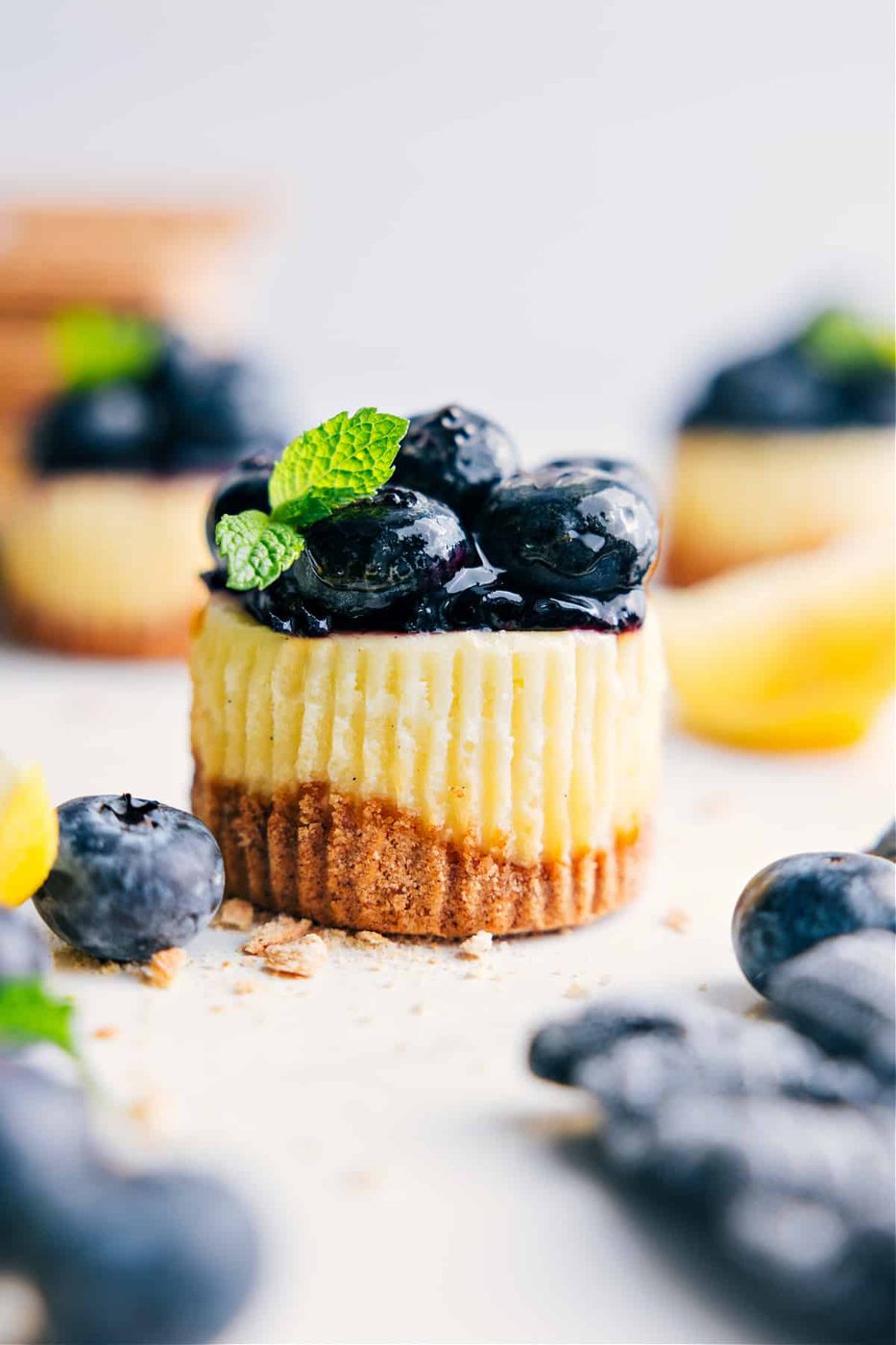 Mini Blueberry Cheesecakes at Home