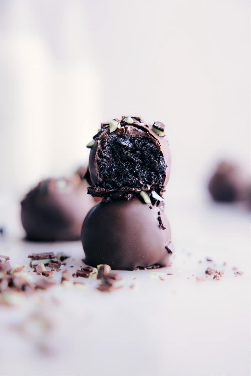 Mint Oreo Truffles for the Table