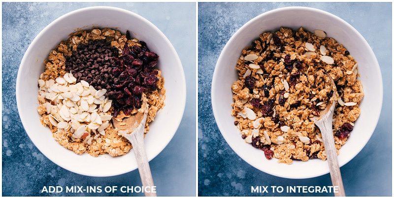 Adding in skippable mix-ins to No-Bake Granola
