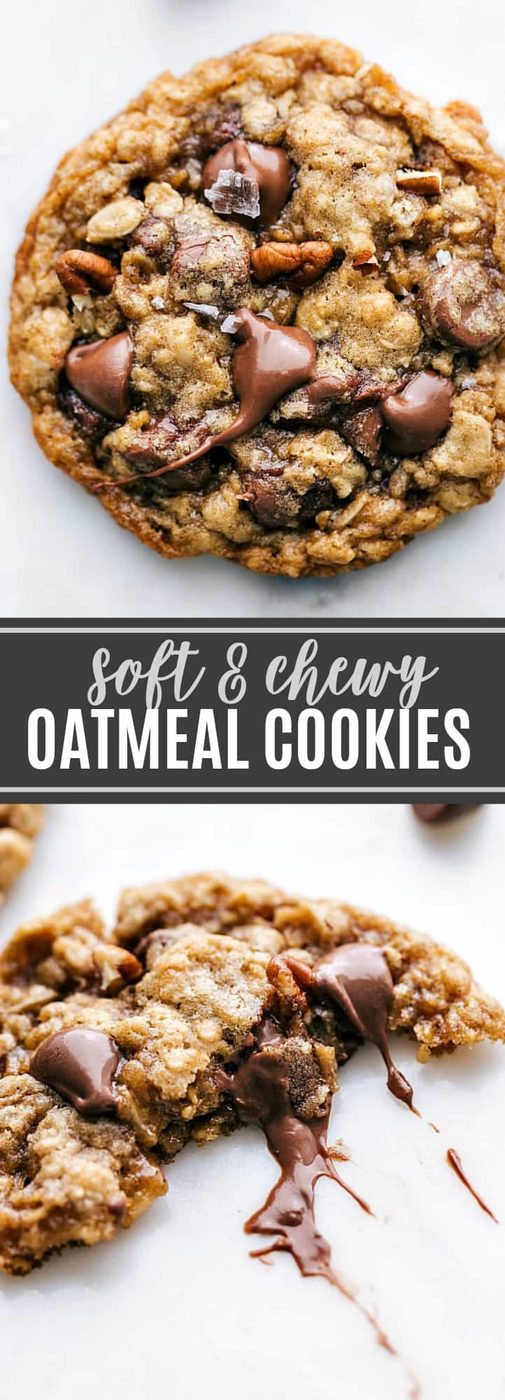 satisfying and flavorful oatmeal pecan cookies -- crisp on the edges and chewy in the center! via flexfa.com