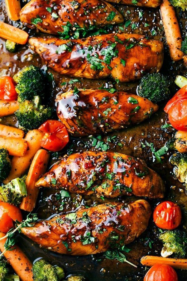 ONE PAN Balsamic Chicken plus Veggies