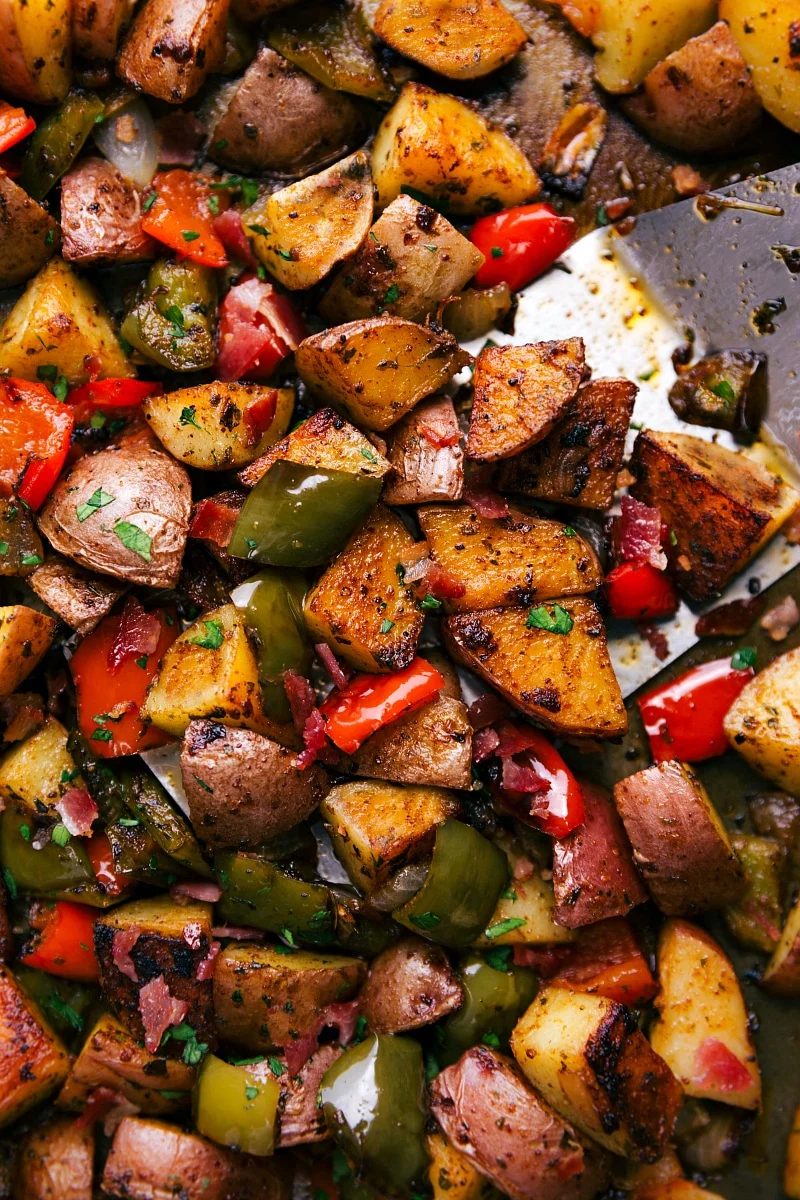 One Pan Potatoes plus Bacon