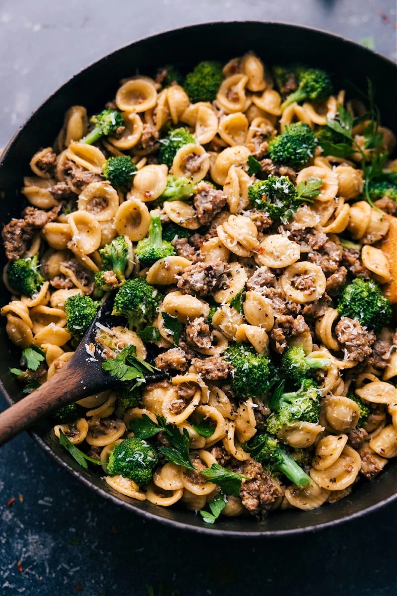 Broccoli Sausage Pasta from the Pot