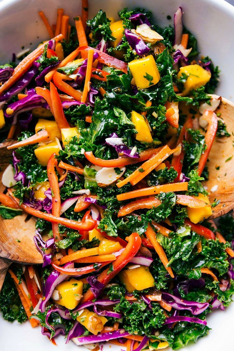 Kale Cabbage Salad for Supper