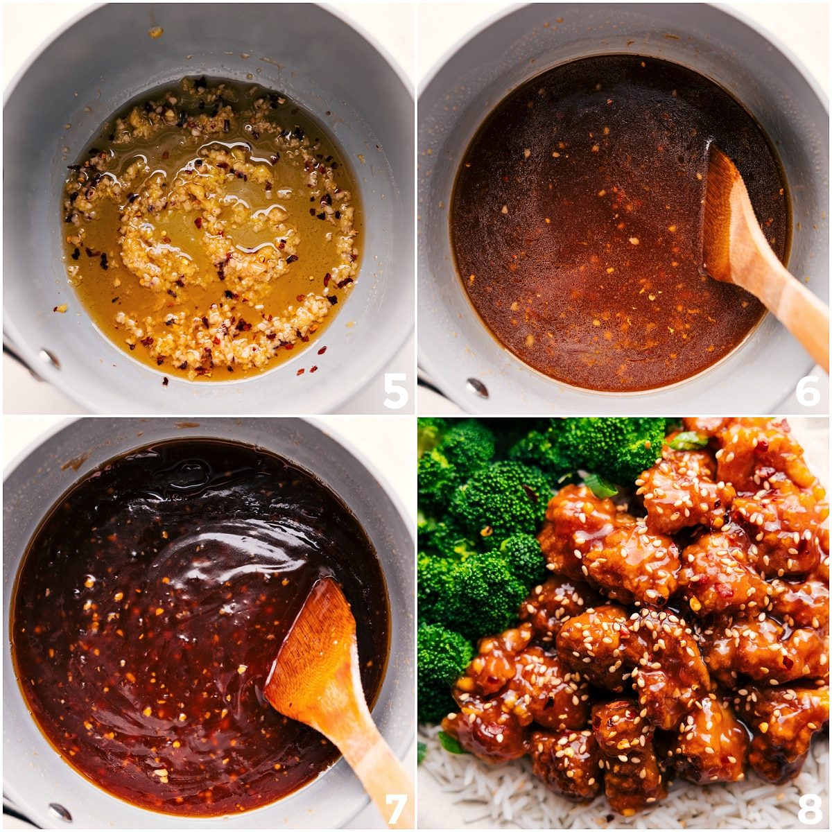 The sauce being whisked together and added to the chicken to make a flavorful and satisfying dinner.