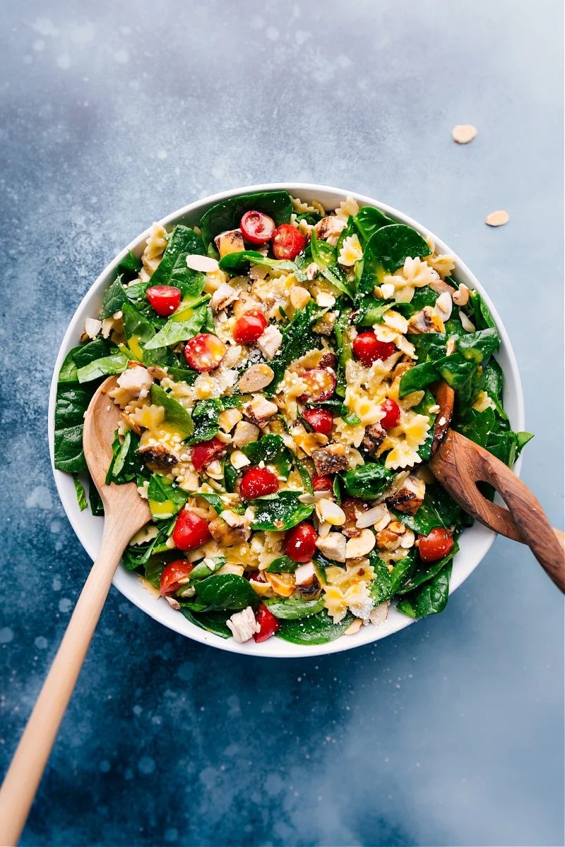 Chicken Spinach Pasta Salad at Home