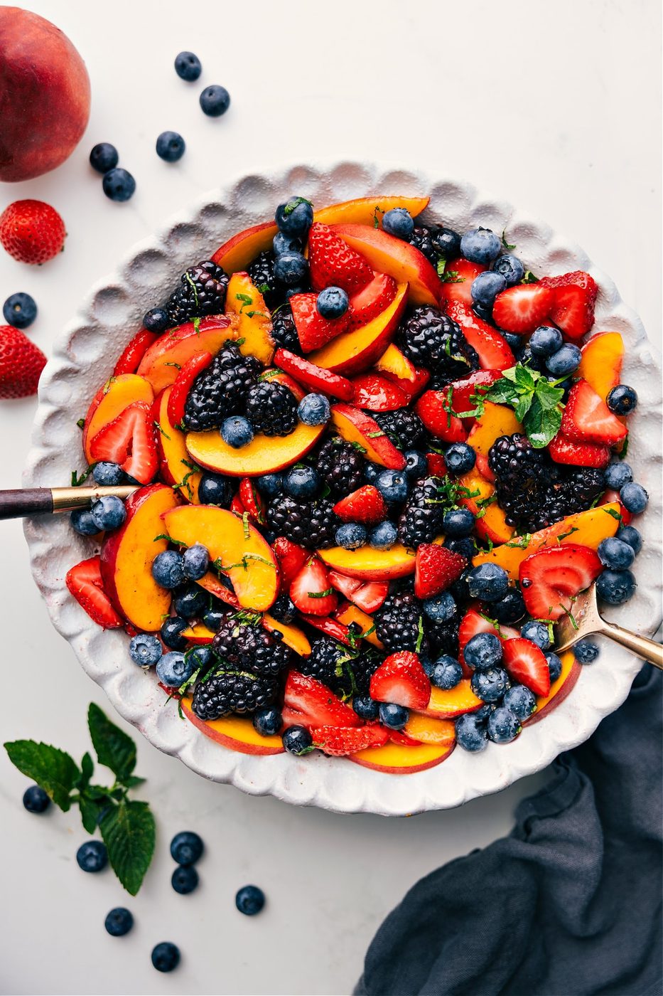 Peach Fruit Salad at Home