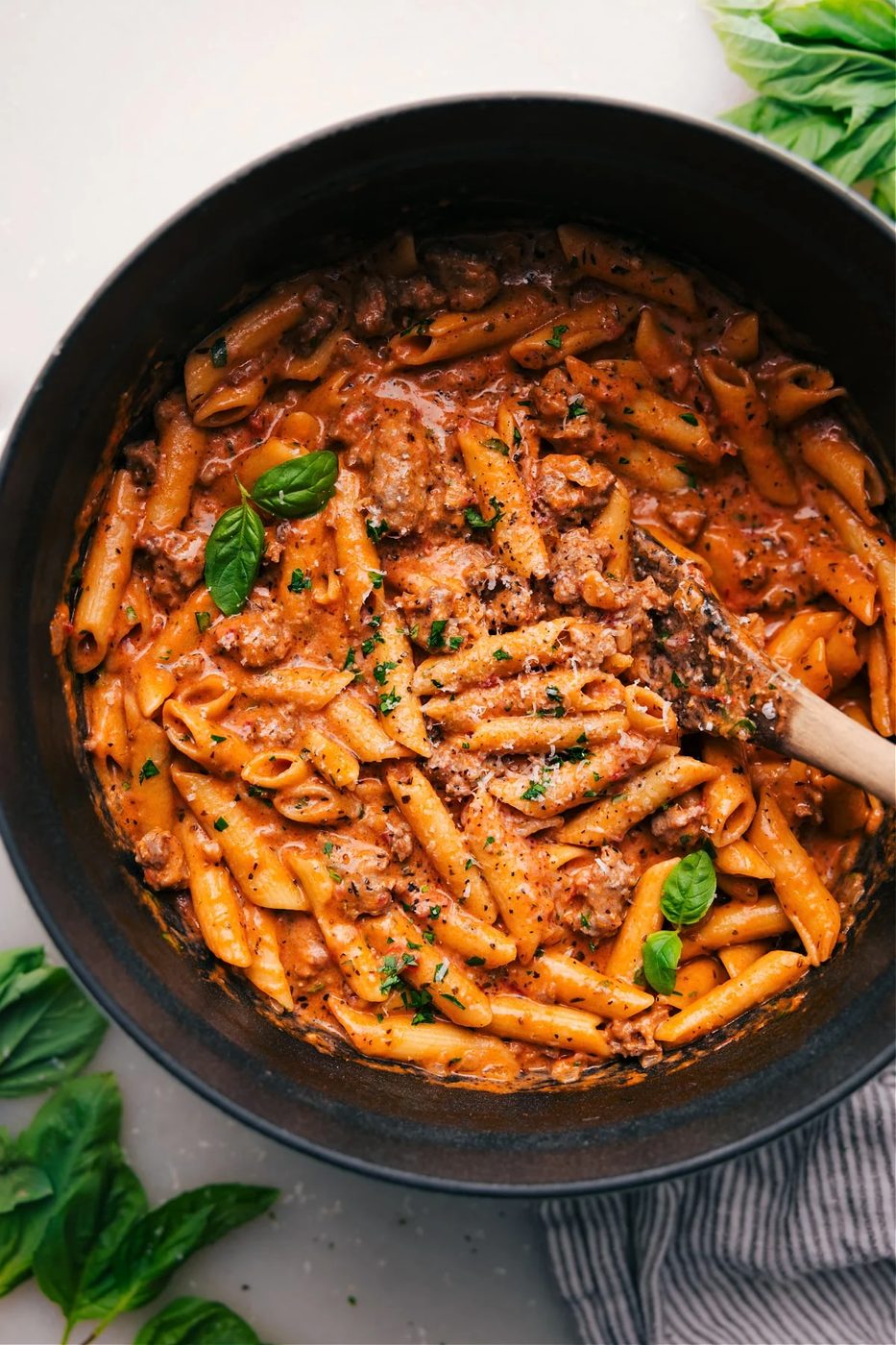 Sausage Penne Pasta (One Pot!) at Home