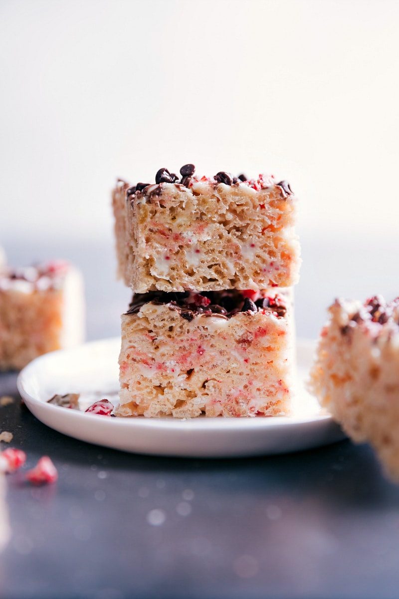 Peppermint Rice Krispie Treats for Supper