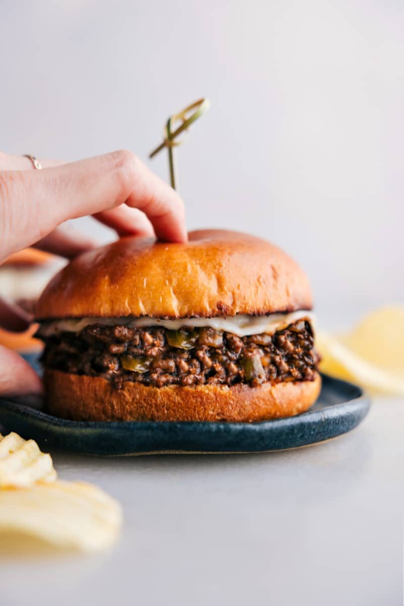 Philly Cheesesteak Sloppy Joes from the Pot