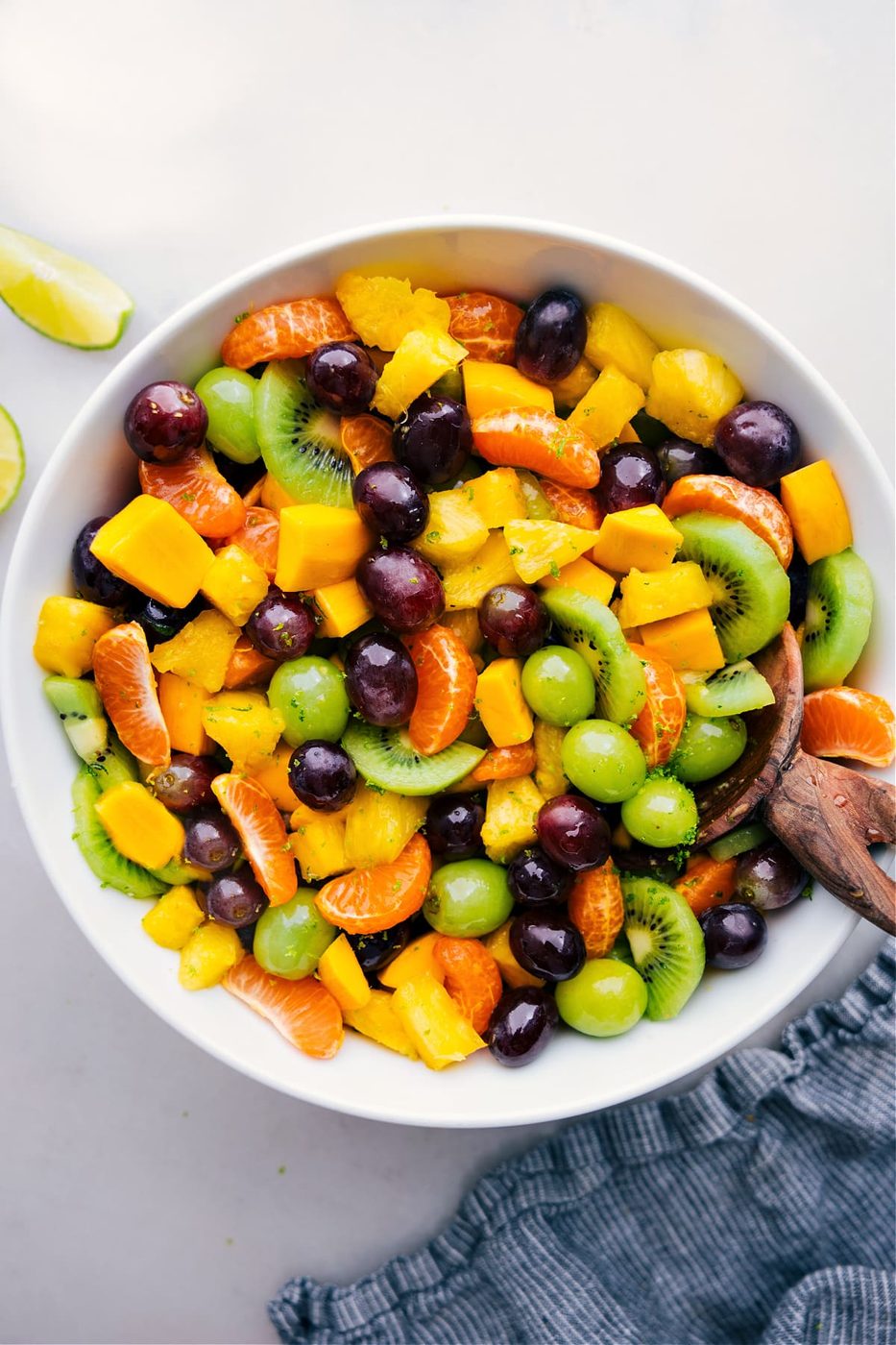 Tropical Fruit Salad (3-Ingredient Dressing!) for Supper