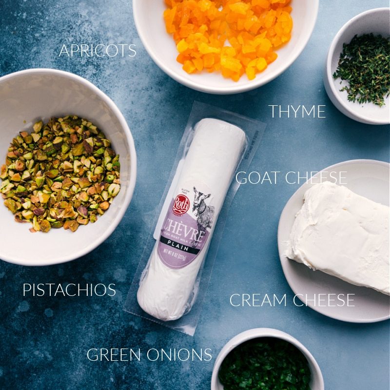 Ingredient shot-- images of all the ingredients used in this appetizer
