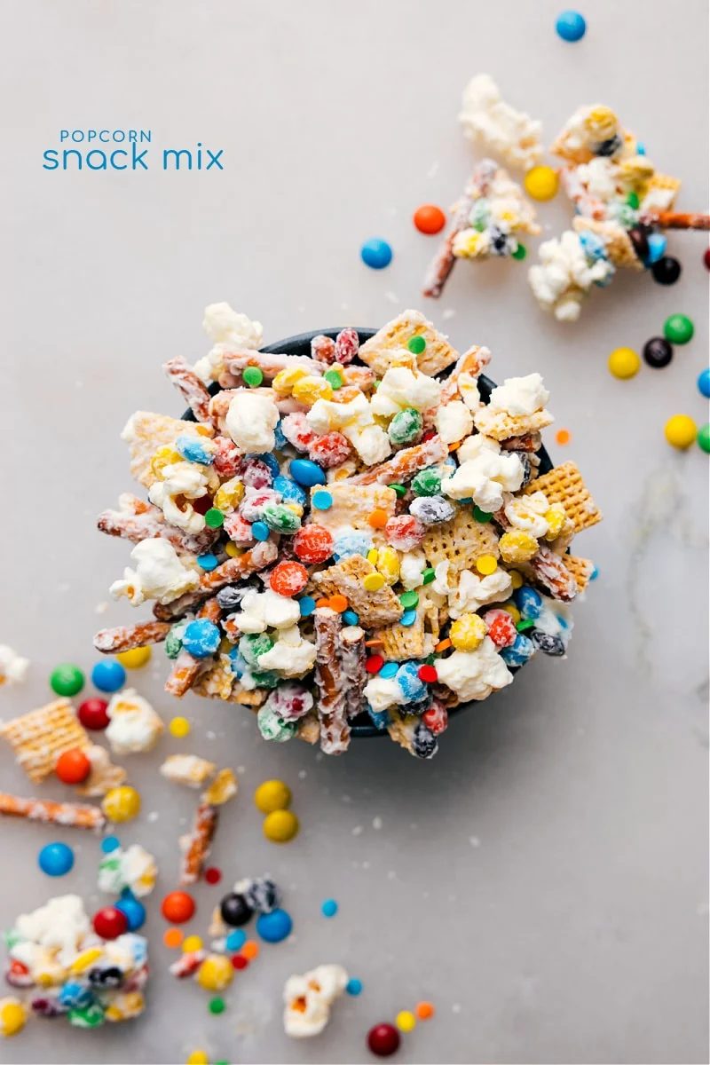 Popcorn Snack Mix from the Pot