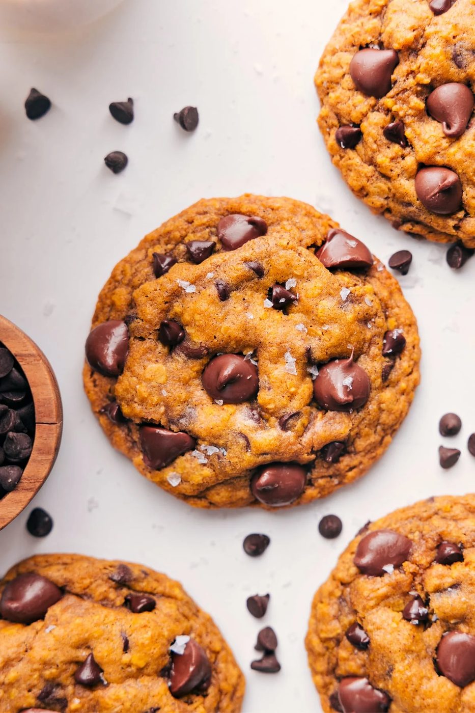 Pumpkin Chocolate Chip Cookies With Oatmeal at Home