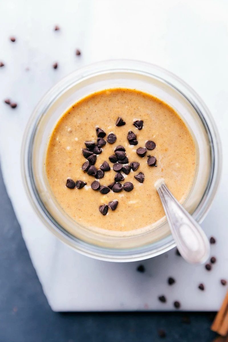 Pumpkin Chocolate Chip Overnight Oats from the Pot