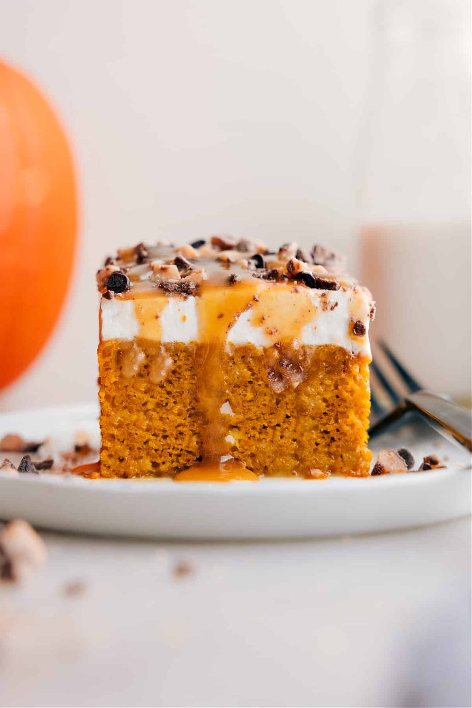 Pumpkin Poke Cake for the Table