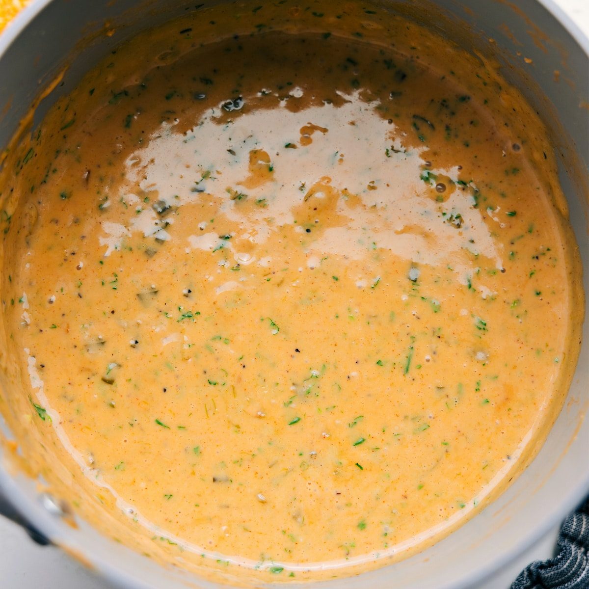 The appetizer in the pot ready to be enjoyed.