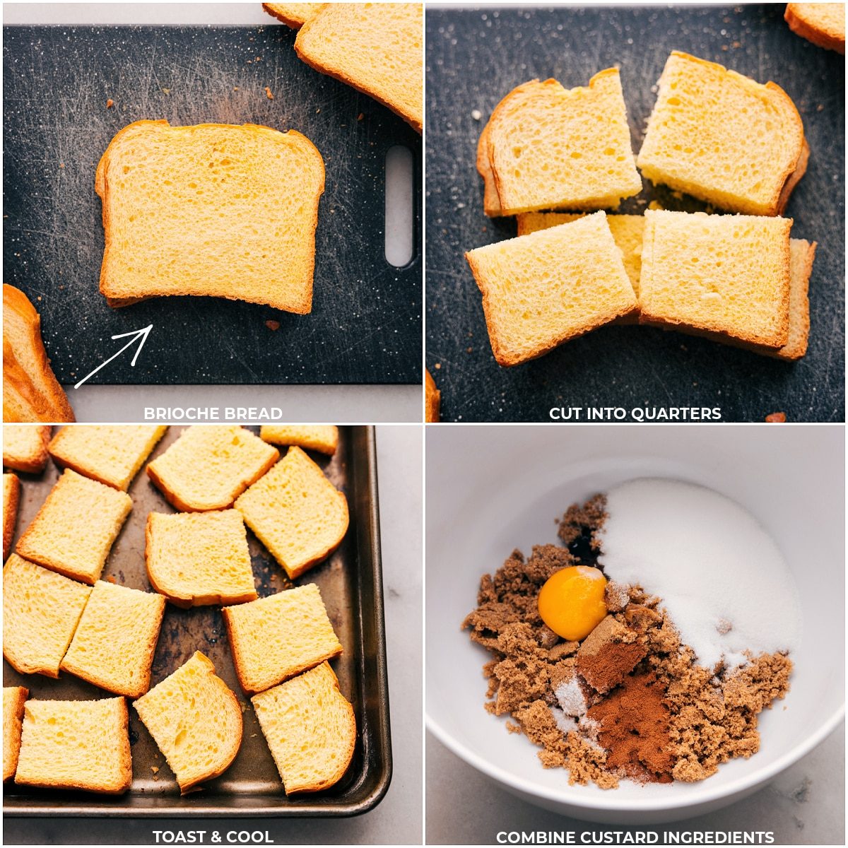 Ingredients laid out to prepare this dessert.