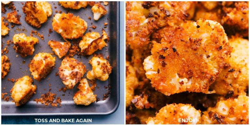 Freshly roasted cauliflower
