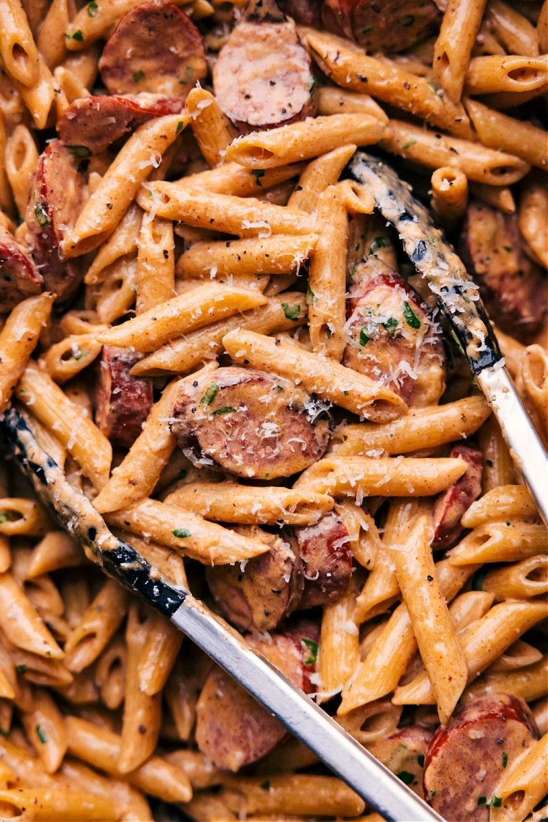 Sausage Alfredo Pasta for Supper