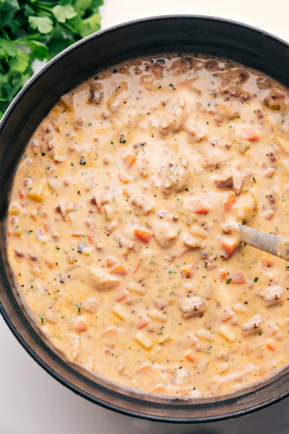 Sausage Potato Soup for the Table