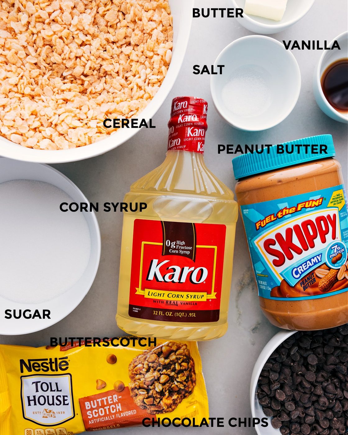 Ingredients in this recipe prepped out for straightforward assembly.