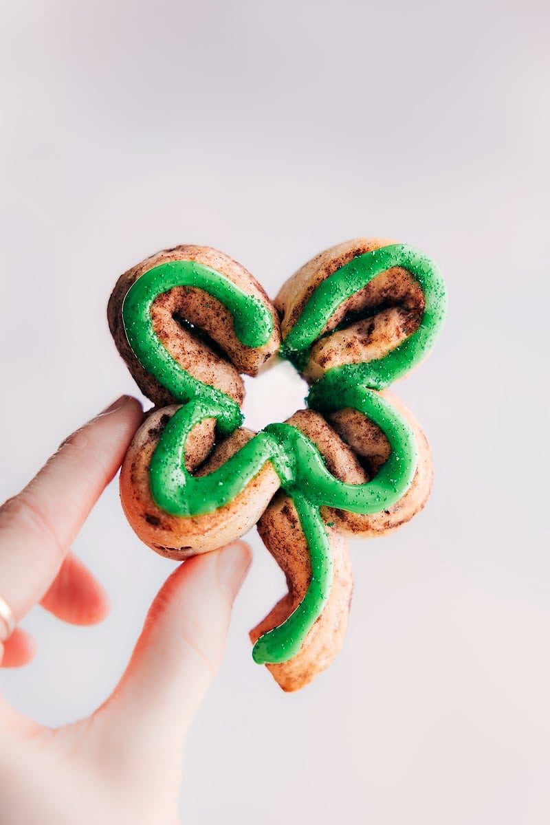 Shamrock Cinnamon Rolls for the Table