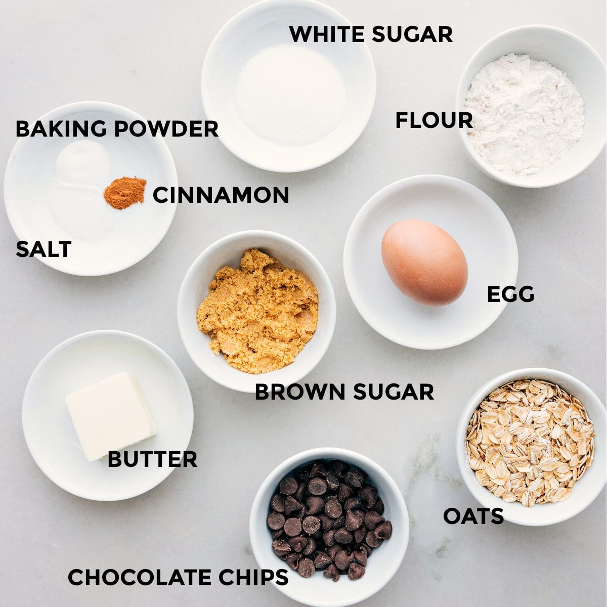All the ingredients for this recipe prepped out for straightforward assembly.