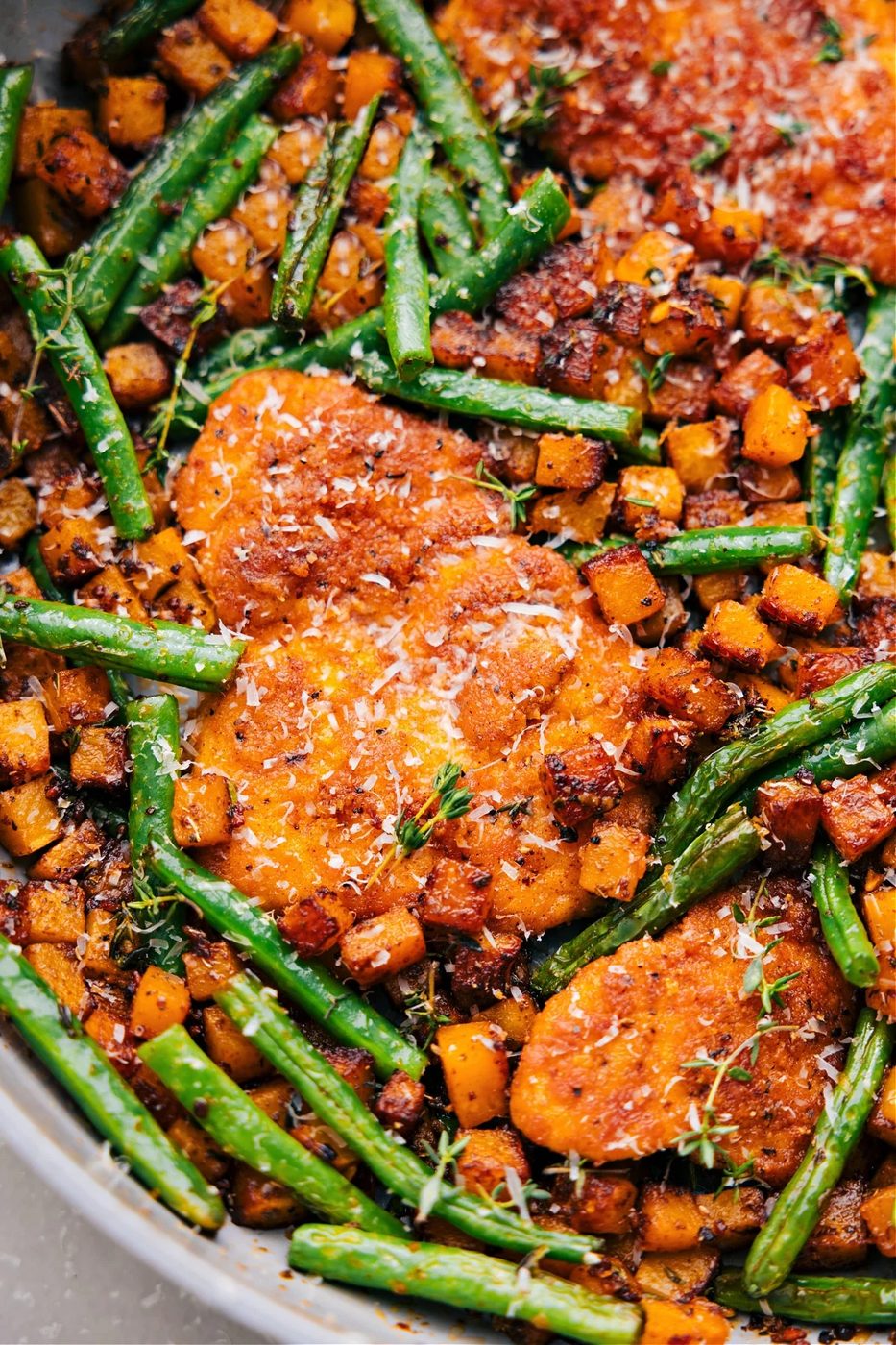 straightforward One Skillet Dinner: Chicken And Butternut Squash