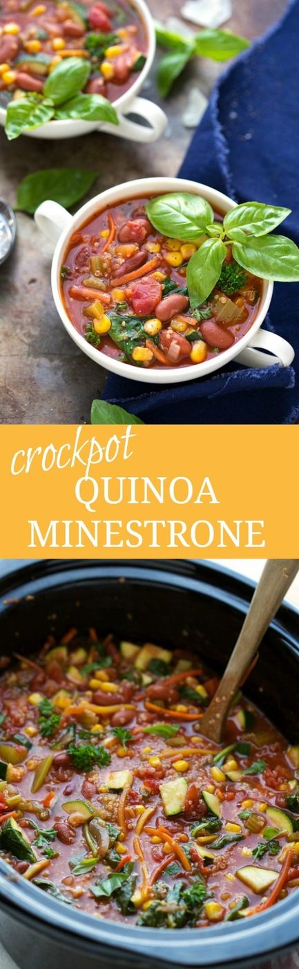 straightforward slow cooker Quinoa Minestrone