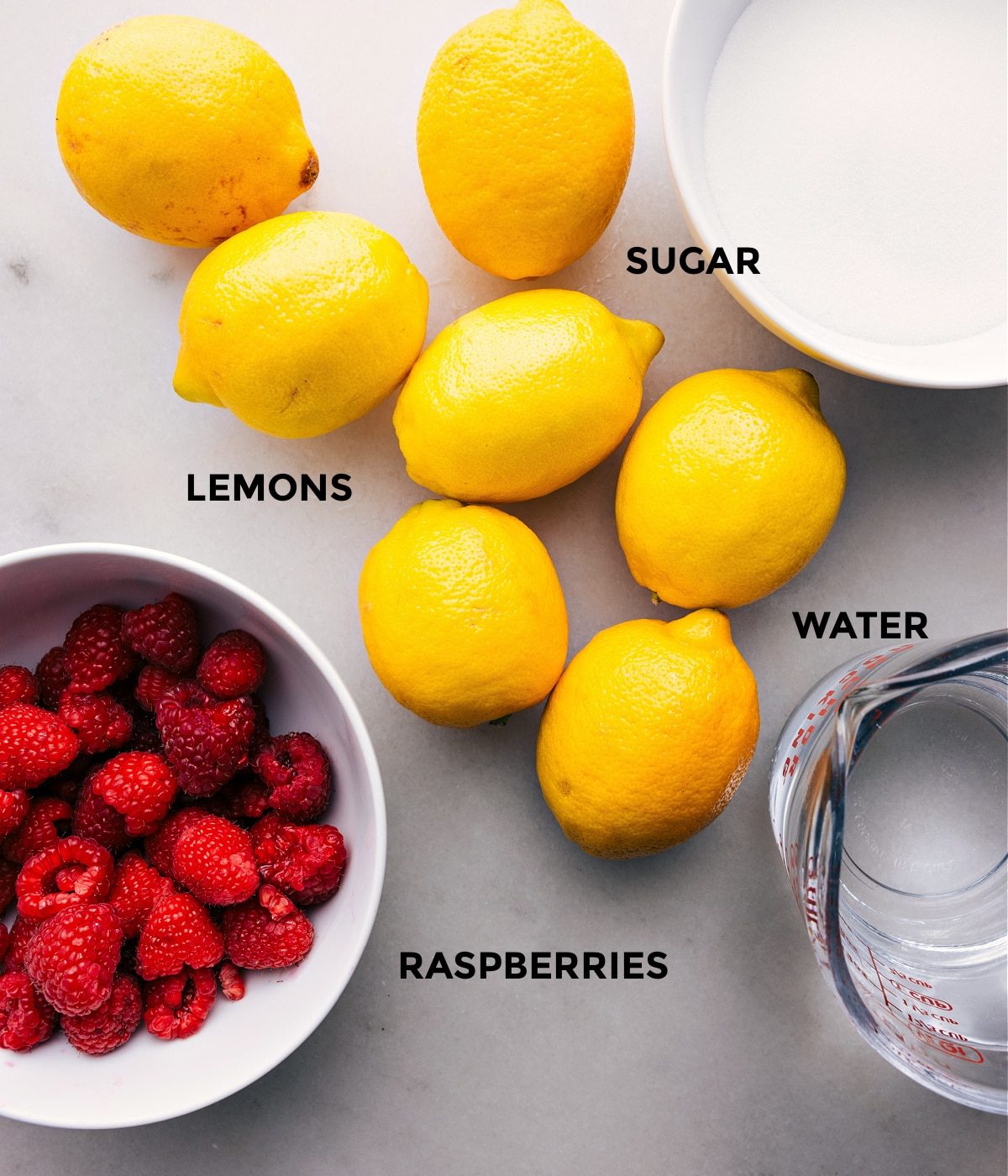 All the ingredients in this recipe prepped out for straightforward assembly.