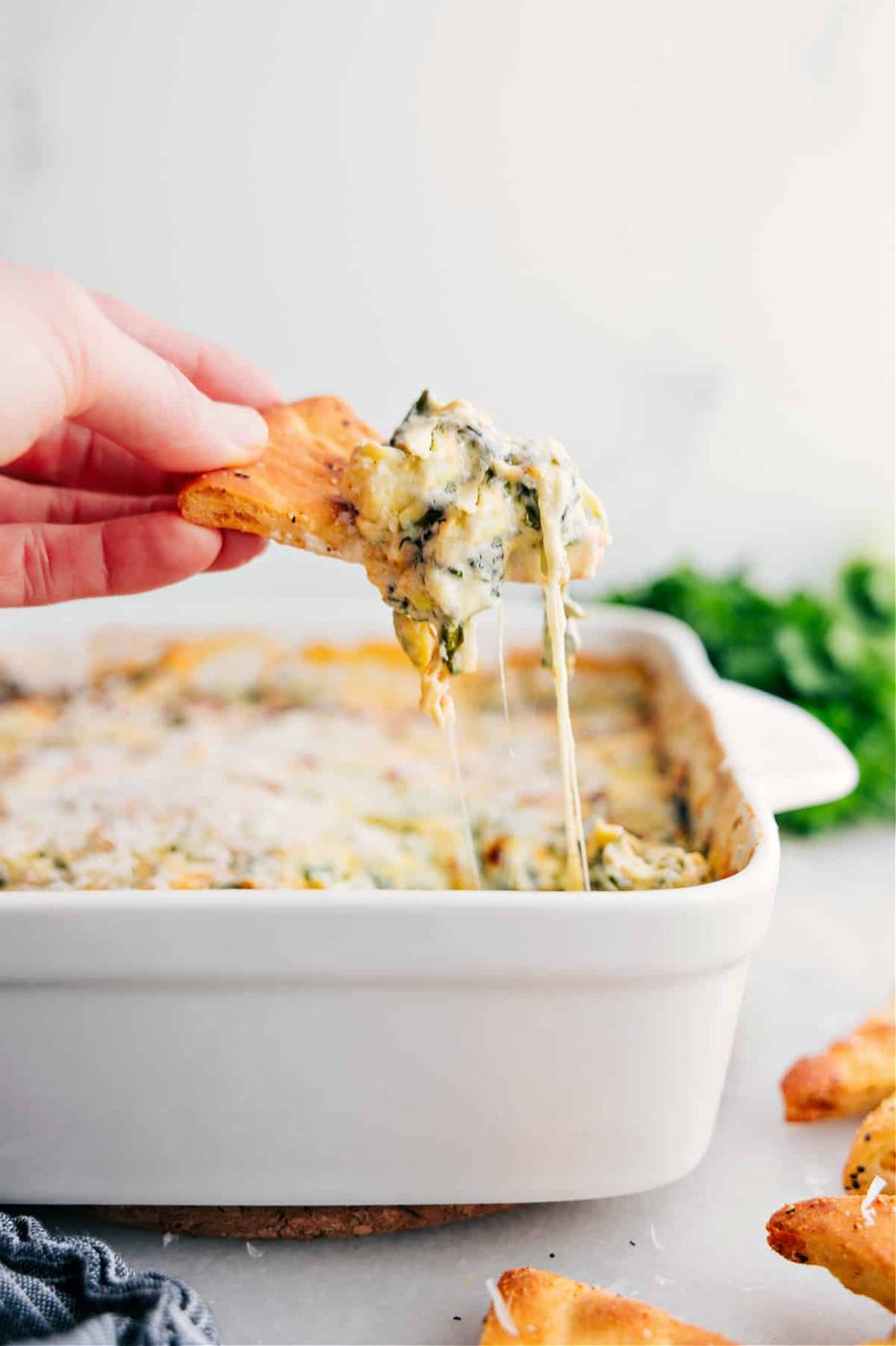 Spinach Artichoke Dip from the Pot