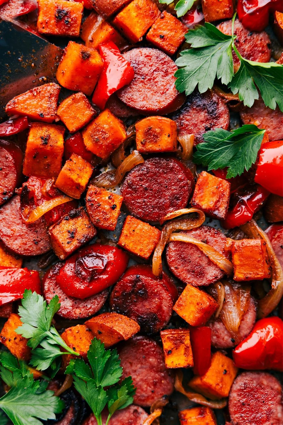 Sweet Potato And Sausage (One Pan!) from the Pot