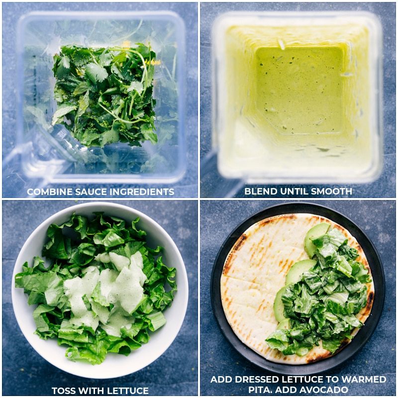 Process shots of Tikka Masala Wraps-- making the sauce