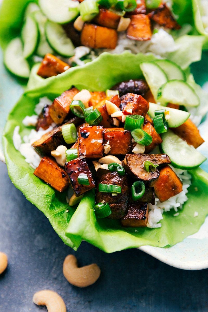Vegetarian Lettuce Wraps for the Table
