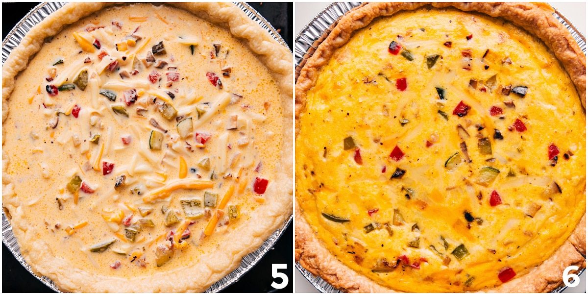 The egg filling added into the crust and it all baked.