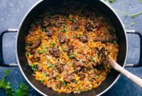 Effortless One-Pot Meatball and Rice Dinner
