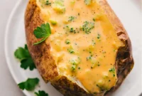 Cheesy Broccoli Stuffed Spuds