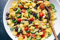 Feta and Kalamata Tortellini Salad